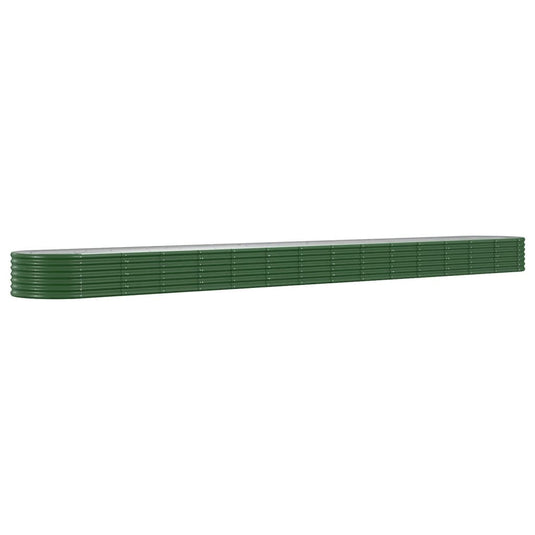 Vidaxl plantenbak 620x80x36 cm gegalvaniseerd staal groen