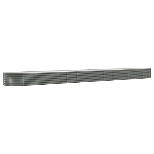 Vidaxl plantenbak 620x80x36 cm gegalvaniseerd staal grijs
