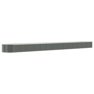 Vidaxl plantenbak 620x80x36 cm gegalvaniseerd staal grijs