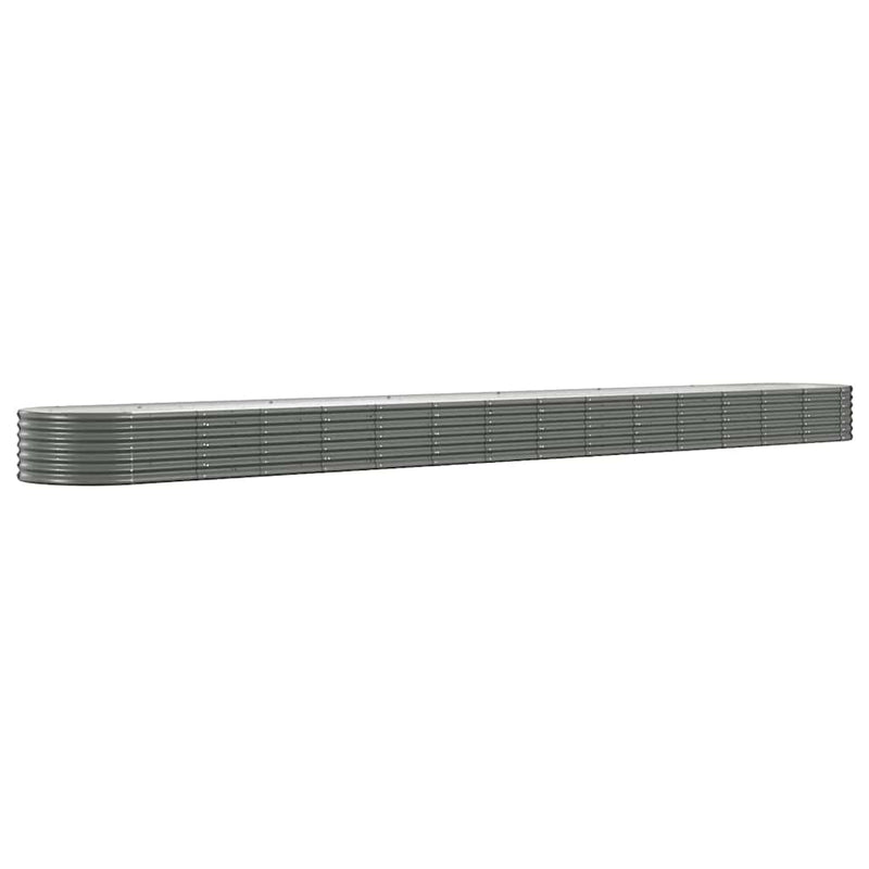 Load image into Gallery viewer, Vidaxl plantenbak 620x80x36 cm gegalvaniseerd staal grijs
