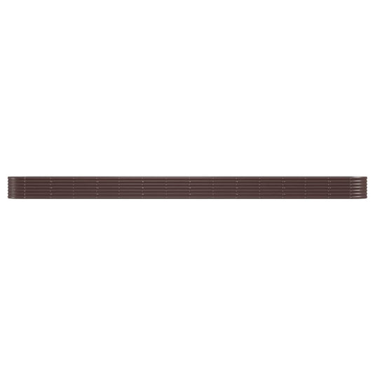 Vidaxl plantenbak 620x80x36 cm gegalvaniseerd staal bruin