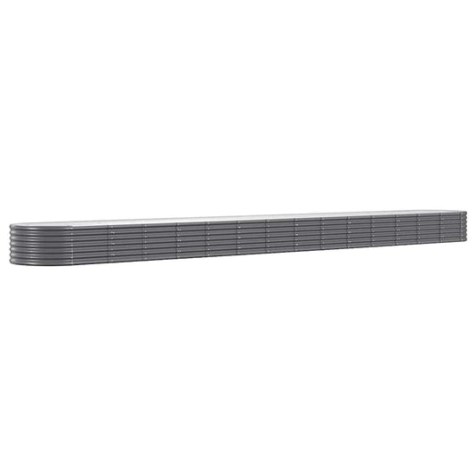 Vidaxl plantenbak 620x80x36 cm gegalvaniseerd staal antracietkleurig