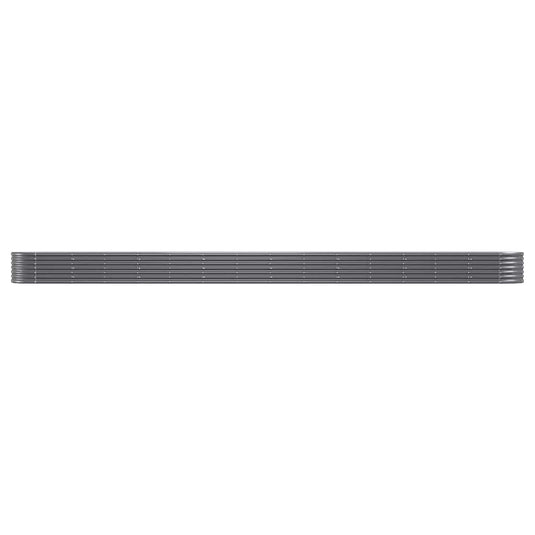 Vidaxl plantenbak 620x80x36 cm gegalvaniseerd staal antracietkleurig