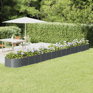 Vidaxl plantenbak 620x80x36 cm gegalvaniseerd staal antracietkleurig