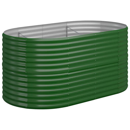 Vidaxl plantenbak 152x80x68 cm gegalvaniseerd staal groen