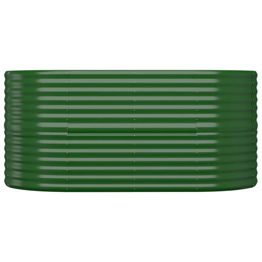 Vidaxl plantenbak 152x80x68 cm gegalvaniseerd staal groen