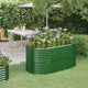 Vidaxl plantenbak 152x80x68 cm gegalvaniseerd staal groen