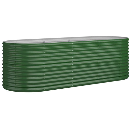 Vidaxl plantenbak 224x80x68 cm gegalvaniseerd staal groen