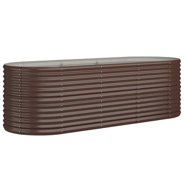 Vidaxl plantenbak 224x80x68 cm gegalvaniseerd staal bruin