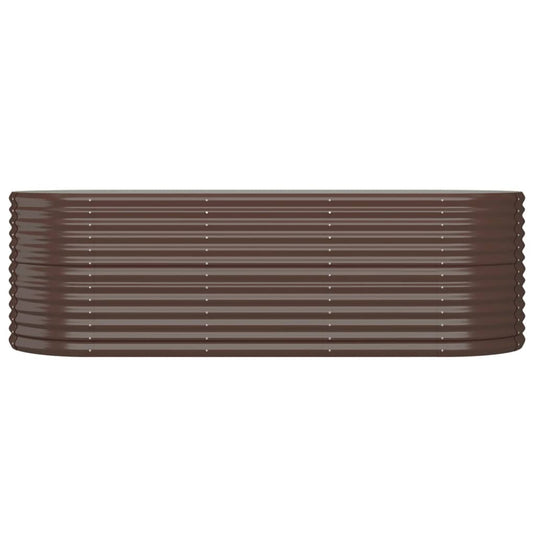 Vidaxl plantenbak 224x80x68 cm gegalvaniseerd staal bruin