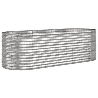 Vidaxl plantenbak 224x80x68 cm gegalvaniseerd staal zilverkleurig