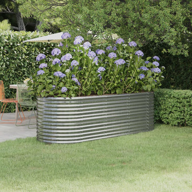 Vidaxl plantenbak 224x80x68 cm gegalvaniseerd staal zilverkleurig