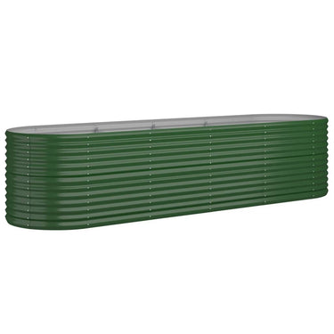 Vidaxl plantenbak 296x80x68 cm gegalvaniseerd staal groen