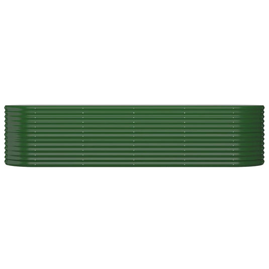 Vidaxl plantenbak 296x80x68 cm gegalvaniseerd staal groen