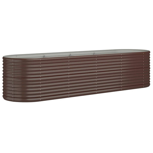 Vidaxl plantenbak 296x80x68 cm gegalvaniseerd staal bruin