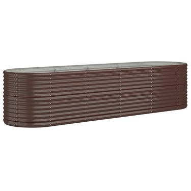 Vidaxl plantenbak 296x80x68 cm gegalvaniseerd staal bruin