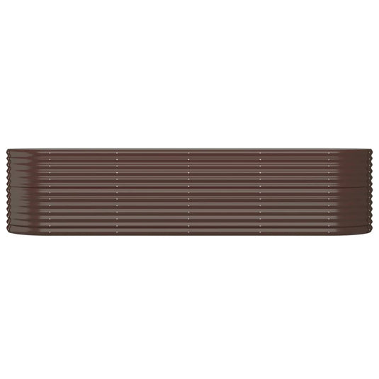 Vidaxl plantenbak 296x80x68 cm gegalvaniseerd staal bruin
