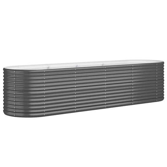 Vidaxl plantenbak 296x80x68 cm gegalvaniseerd staal antracietkleurig
