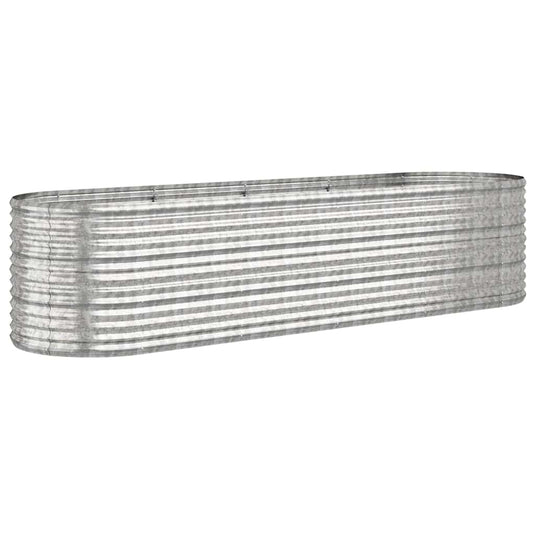 Vidaxl plantenbak 296x80x68 cm gegalvaniseerd staal zilverkleurig