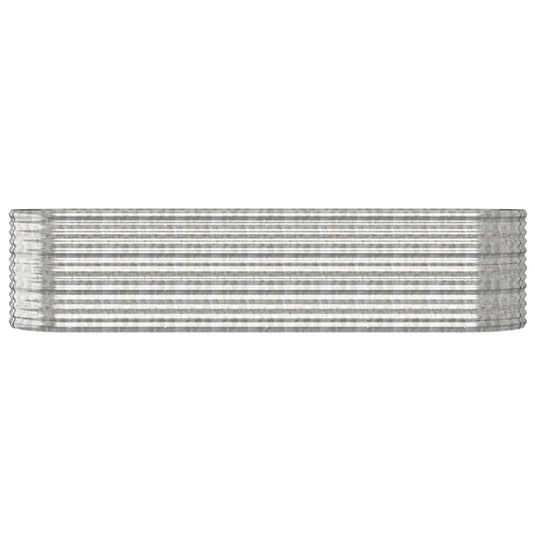 Vidaxl plantenbak 296x80x68 cm gegalvaniseerd staal zilverkleurig