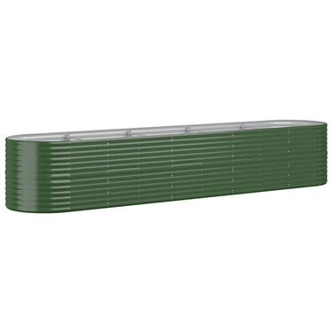 Vidaxl plantenbak 368x80x68 cm gegalvaniseerd staal groen