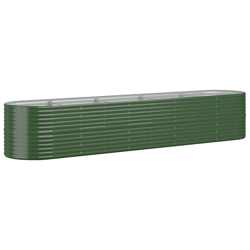 Load image into Gallery viewer, Vidaxl plantenbak 368x80x68 cm gegalvaniseerd staal groen
