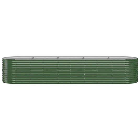 Vidaxl plantenbak 368x80x68 cm gegalvaniseerd staal groen