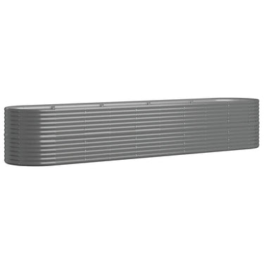 Vidaxl plantenbak 368x80x68 cm gegalvaniseerd staal grijs