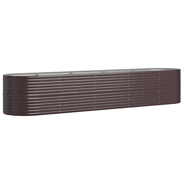 Vidaxl plantenbak 368x80x68 cm gegalvaniseerd staal bruin