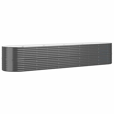Vidaxl plantenbak 368x80x68 cm gegalvaniseerd staal antracietkleurig