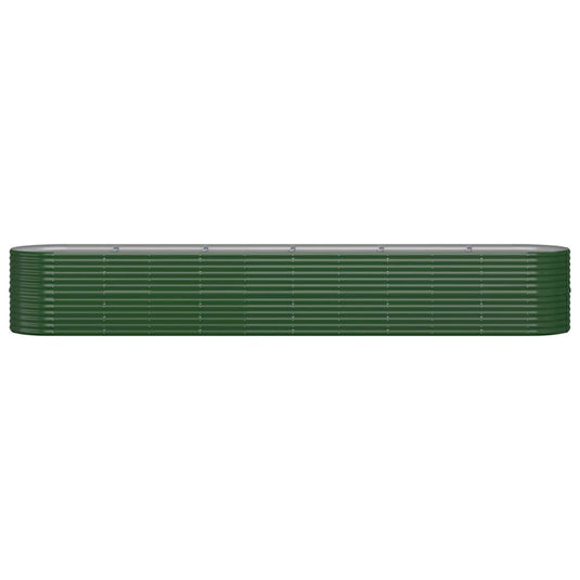 VidaXL Plantenbak 440x80x68 cm gepoedercoat staal groen