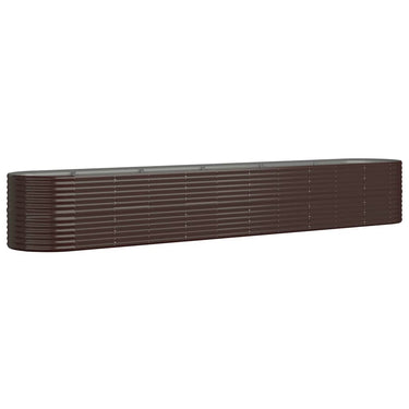 Vidaxl plantenbak 440x80x68 cm gegalvaniseerd staal bruin