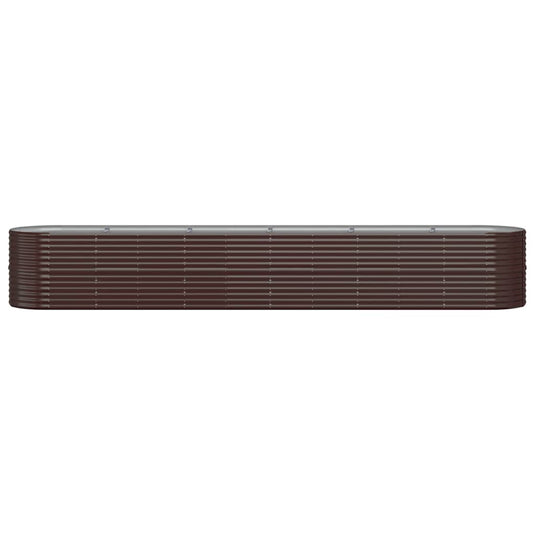 Vidaxl plantenbak 440x80x68 cm gegalvaniseerd staal bruin