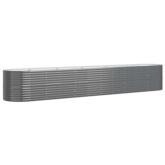 Vidaxl plantenbak 440x80x68 cm gegalvaniseerd staal antracietkleurig