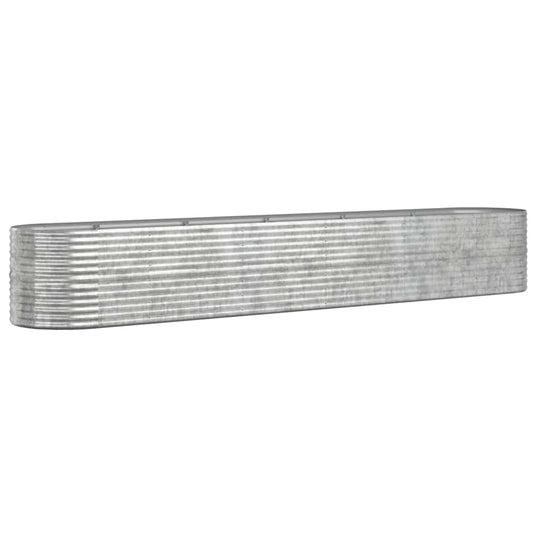 Vidaxl plantenbak 440x80x68 cm gegalvaniseerd staal zilverkleurig