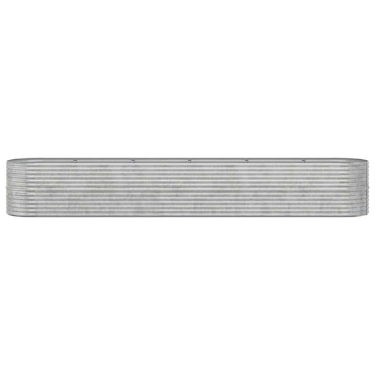 Vidaxl plantenbak 440x80x68 cm gegalvaniseerd staal zilverkleurig