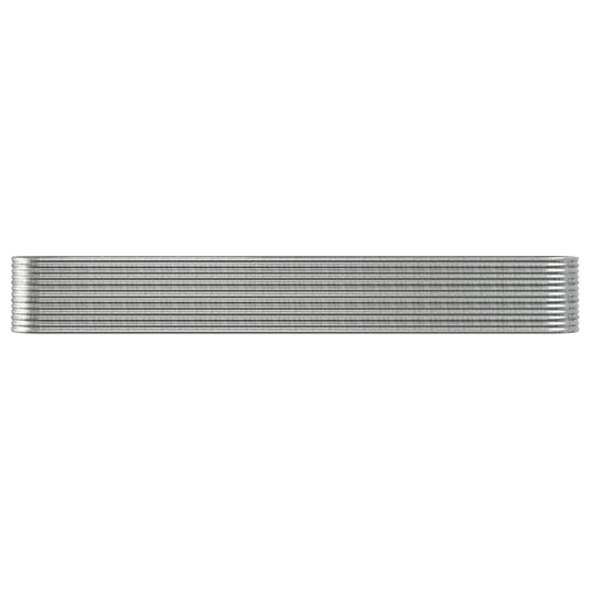 VidaXL Plantenbak 512x80x68 cm gepoedercoat staal zilverkleurig