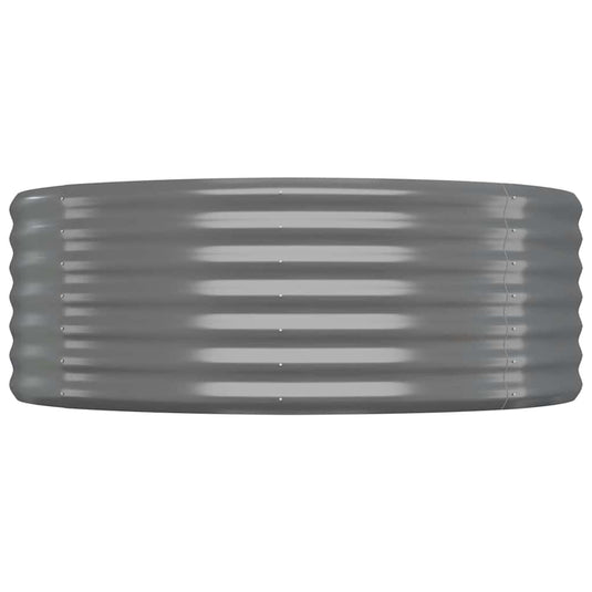 Vidaxl plantenbak 100x100x36 cm gegalvaniseerd staal grijs