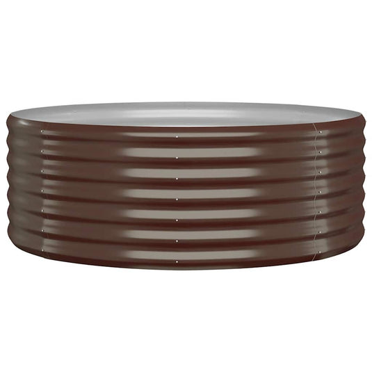 Vidaxl plantenbak 100x100x36 cm gegalvaniseerd staal bruin
