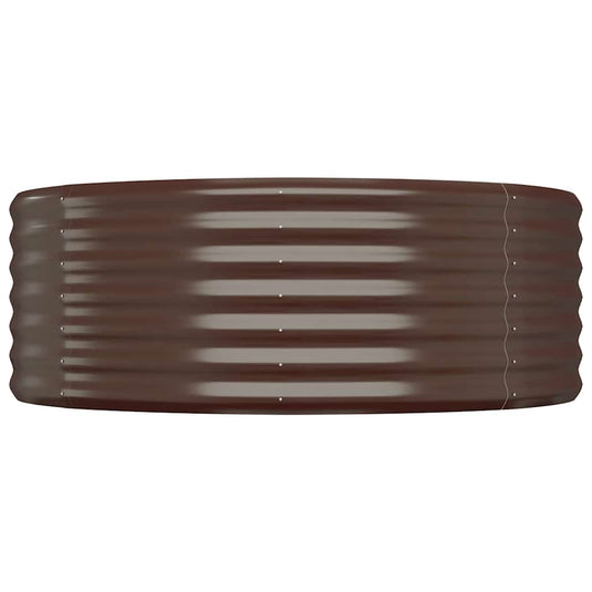 Vidaxl plantenbak 100x100x36 cm gegalvaniseerd staal bruin