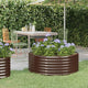Vidaxl plantenbak 100x100x36 cm gegalvaniseerd staal bruin