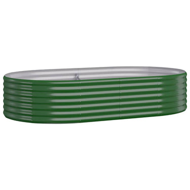 Vidaxl plantenbak 175x100x36 cm gepoedercoat staal groen
