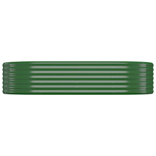 Vidaxl plantenbak 175x100x36 cm gepoedercoat staal groen