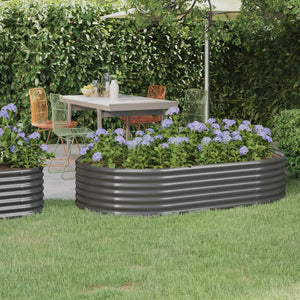Vidaxl plantenbak 175x100x36 cm gegalvaniseerd staal grijs