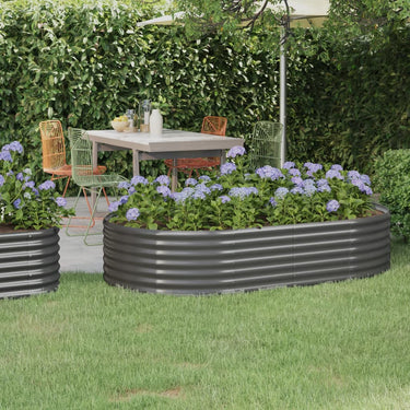 Vidaxl plantenbak 175x100x36 cm gegalvaniseerd staal grijs
