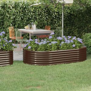 Vidaxl plantenbak 175x100x36 cm gegalvaniseerd staal bruin