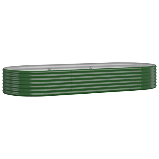 Vidaxl plantenbak 249x100x36 cm gegalvaniseerd staal groen