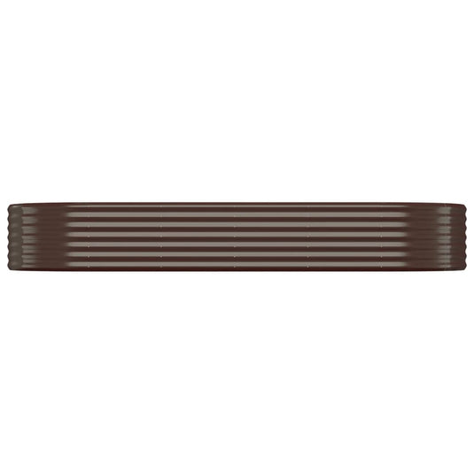 Vidaxl plantenbak 249x100x36 cm gegalvaniseerd staal bruin