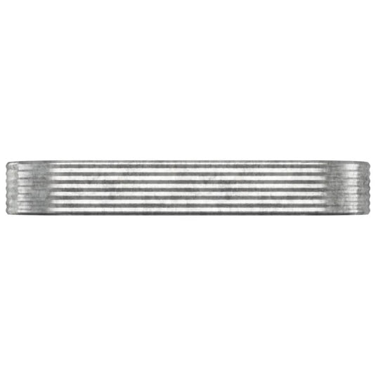 Vidaxl plantenbak 249x100x36 cm gegalvaniseerd staal zilverkleurig