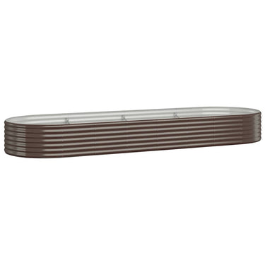 Vidaxl plantenbak 322x100x36 cm gegalvaniseerd staal bruin
